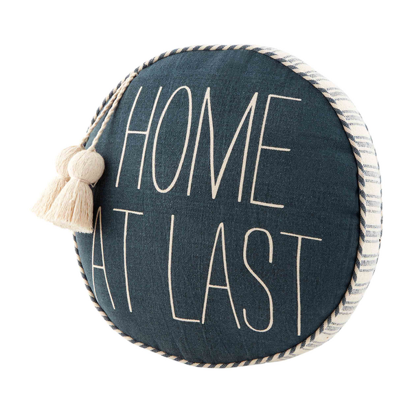 Home at Last Stripe Pillow Mud Pie-Mud pie-The Bugs Ear