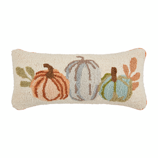 Lumbar Pumpkin Hooked Pillow Mud Pie-Mud pie-The Bugs Ear