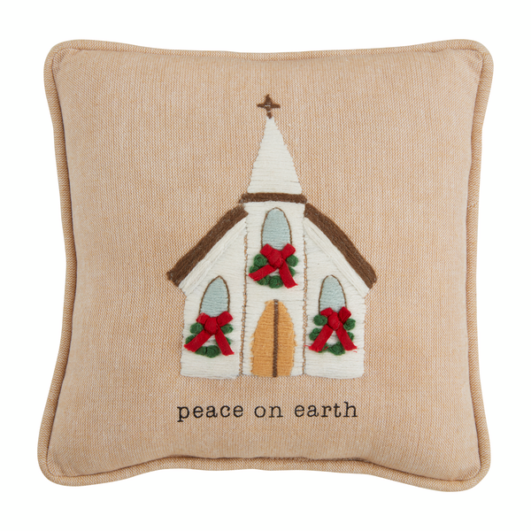 Peace On Earth Mini Pillow Mud Pie-Mud pie-The Bugs Ear