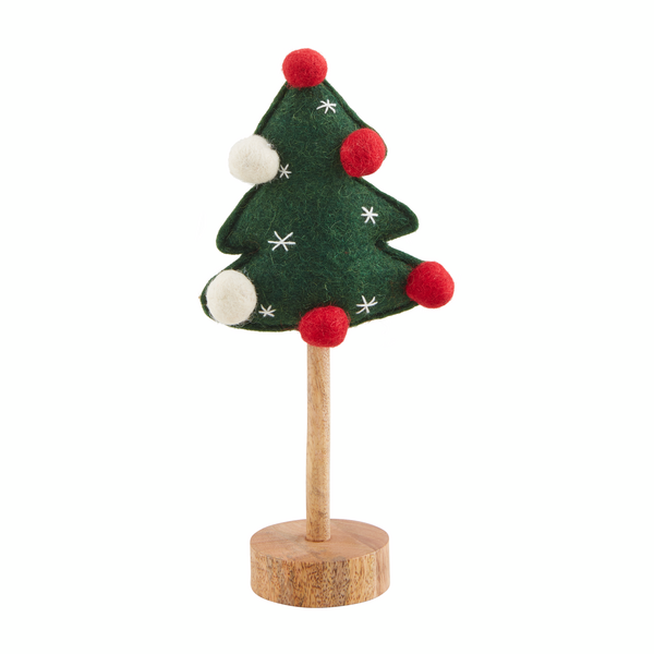 Large Felted Pom Tree Sitter Mud Pie