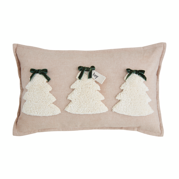 White Reindeer Tufted Pillow White Reindeer Tufted Pillow Mud Pie