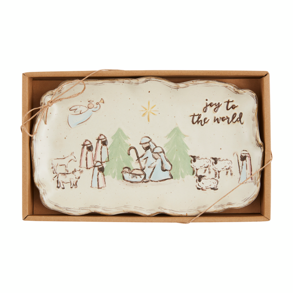 Nativity Plate Mud Pie-Mud pie-The Bugs Ear