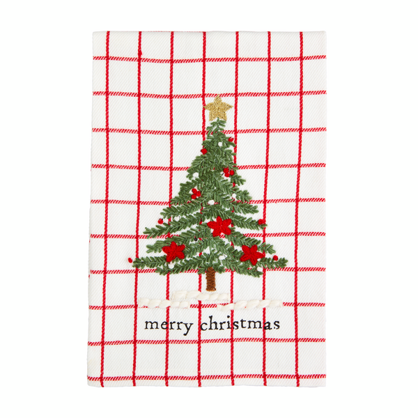 Classic Christmas Embroidered Towels Mud Pie-Mud pie-The Bugs Ear