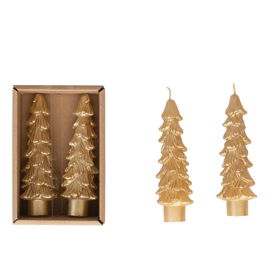 Unscented Tree Shaped Taper Candles In Box-Creative Co-op-The Bugs Ear