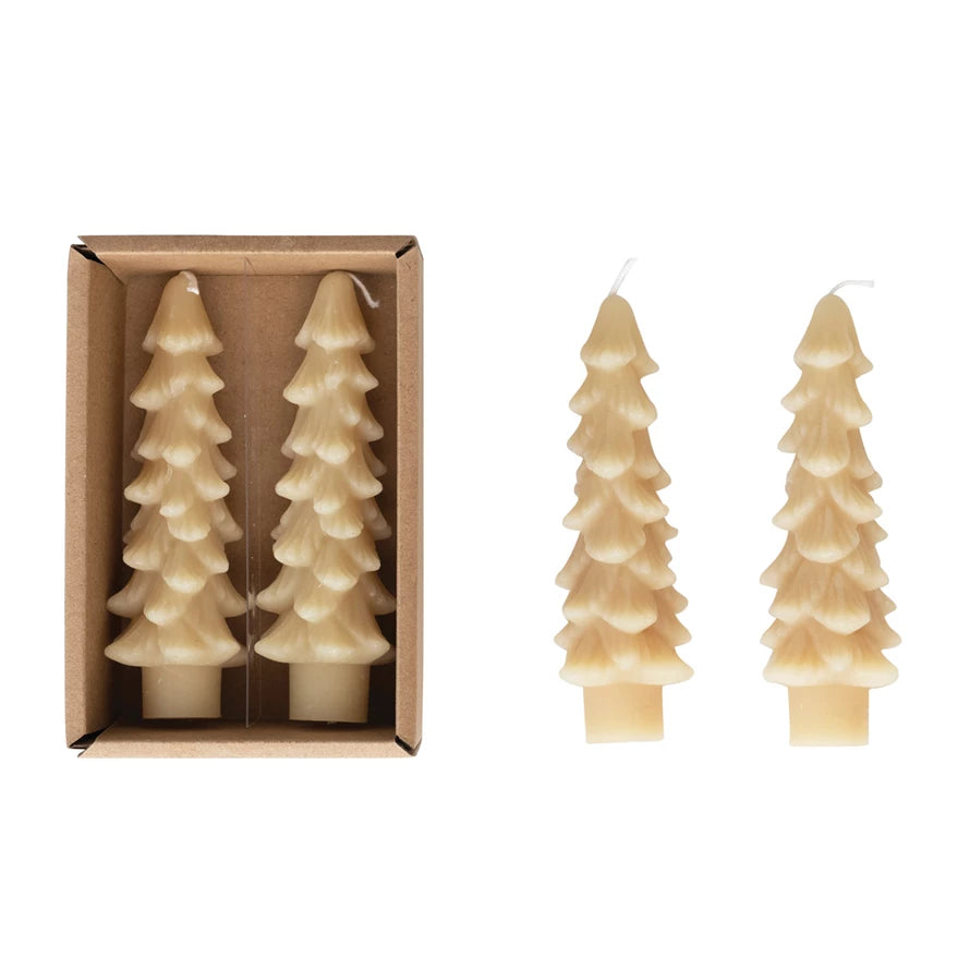 Unscented Tree Shaped Taper Candles-Creative Co-op-The Bugs Ear