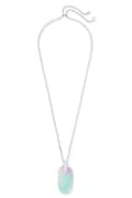 Kendra Scott Inez Silver Long Pendant Necklace In Dichroic Glass-Kendra Scott-The Bugs Ear
