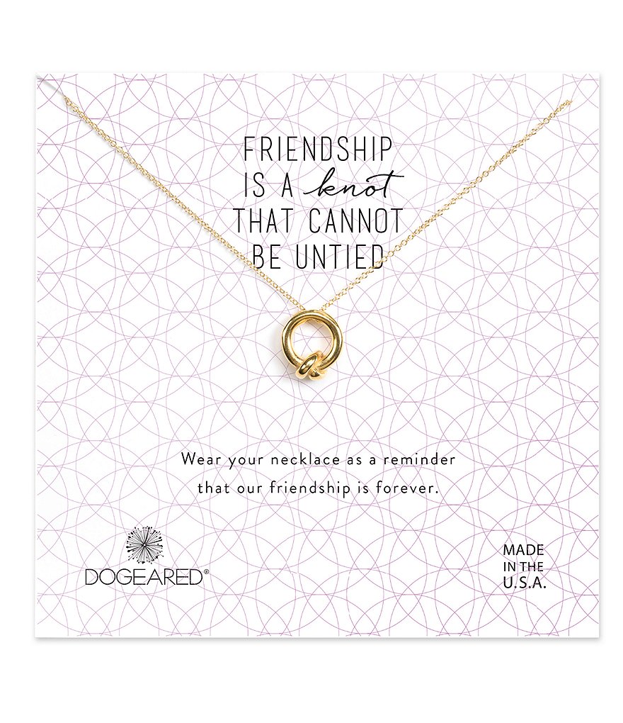 Dogeared Friendship is a Knot Together Necklace SS-Dogeared-The Bugs Ear