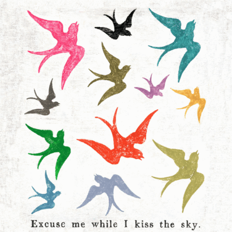 Small Print - Excuse Me While I Kiss The Sky - 12x12-Sugarboo Designs-The Bugs Ear