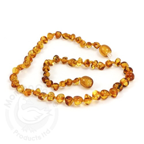 Amber Teething Baroque Honey Baby Necklace-Momma Goose Products-The Bugs Ear