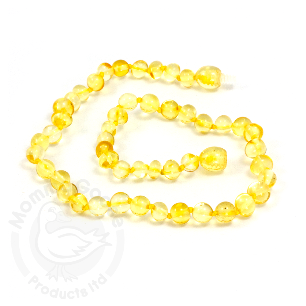 Amber Teething Baroque Lemon Baby Necklace-Momma Goose Products-The Bugs Ear