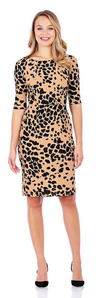Jude Connally Monique Dress in Classic Leopard Camel-Jude Connally-The Bugs Ear