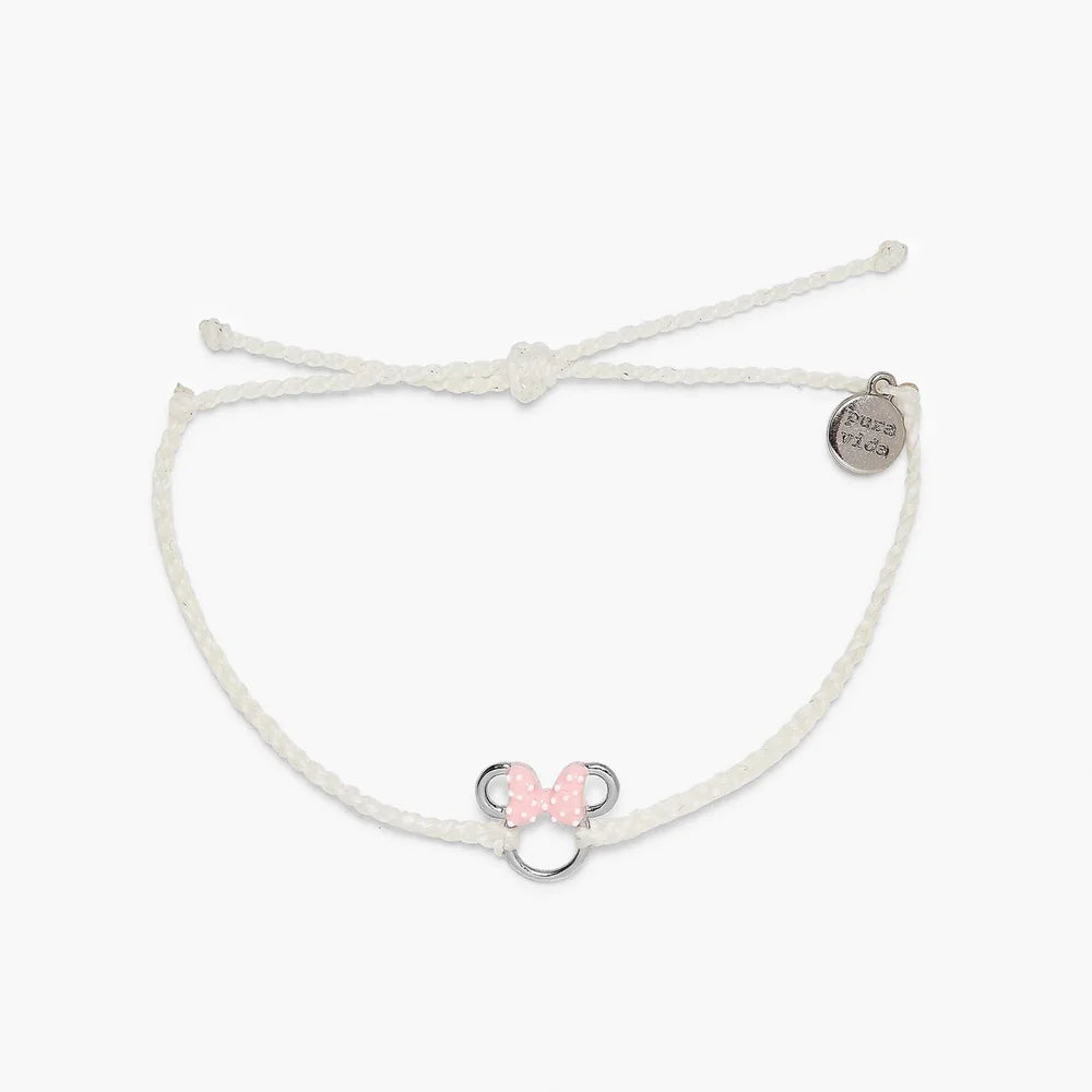 Pura Vida Disney Minnie Mouse Charm Bracelet in White-The Bug's Ear-The Bugs Ear