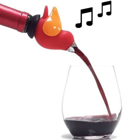 ChirpyTop Wine Pourer Red/Orange-GurglePot-The Bugs Ear