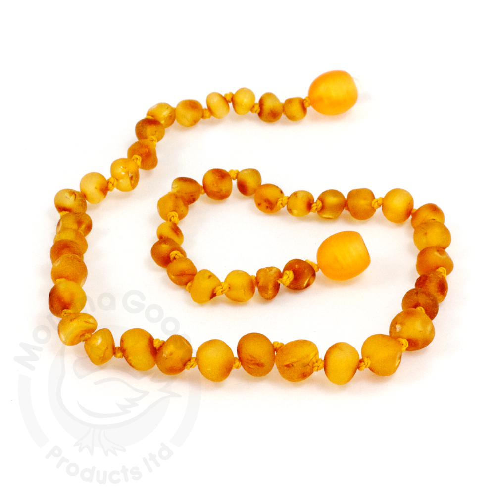 Amber Teething Unpolished Baroque Cognac Baby Necklace-Momma Goose Products-The Bugs Ear