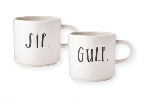 Rae Dunn Stem Print Sip Gulp Mug Set – The Bugs Ear