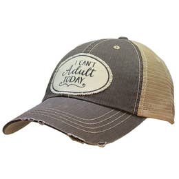 I Can't Adult Today Distressed Trucker Cap-Vintage Life-The Bugs Ear