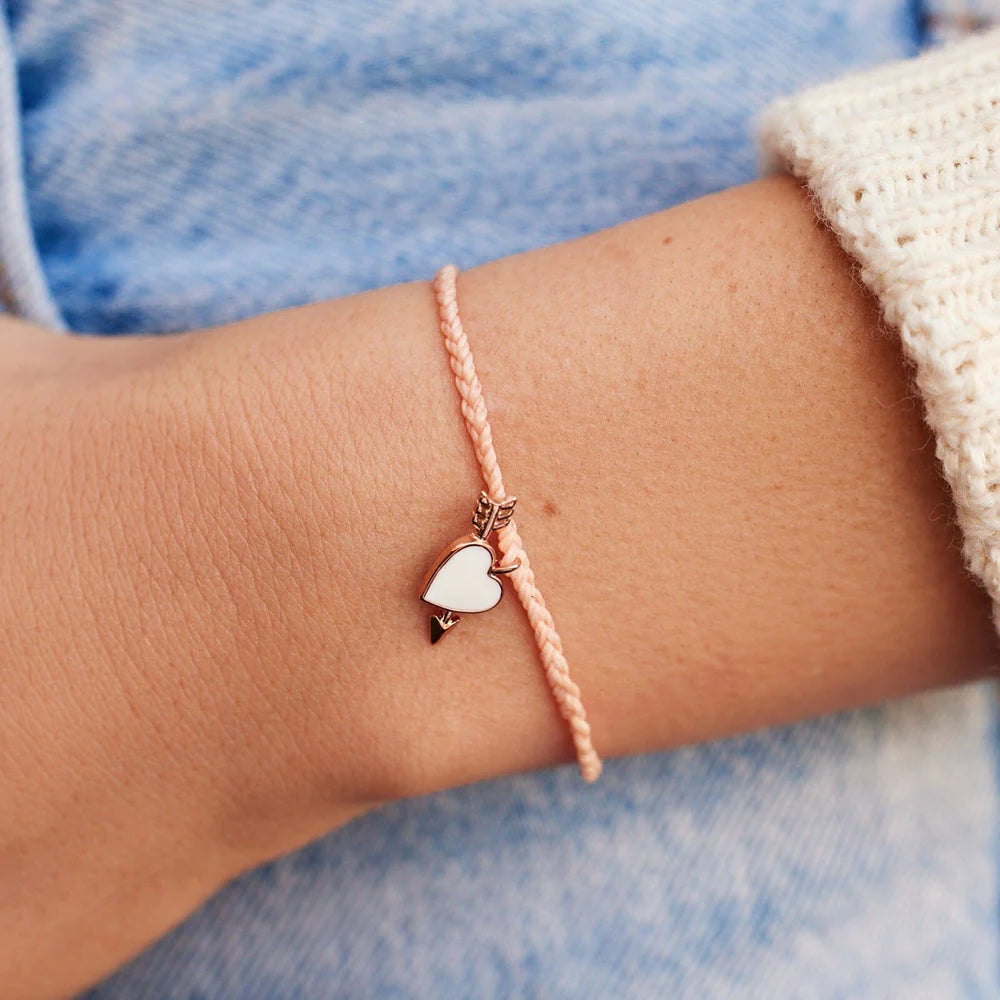 Pura Vida Lovestruck Charm Bracelet in Blush-Pura Vida-The Bugs Ear