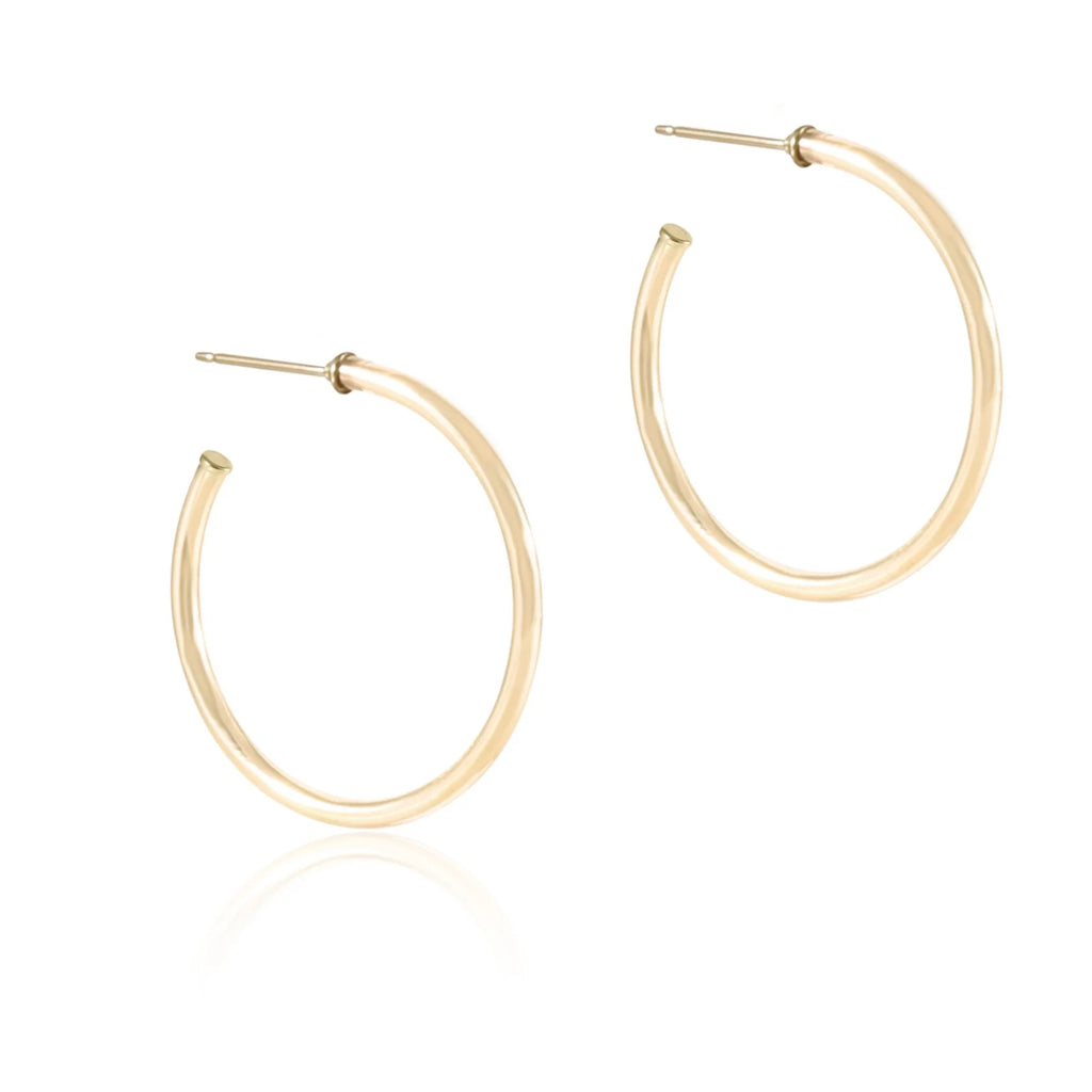 Enewton Round Gold Hoop Smooth 1.75" Earrings Post 2mm-Enewton-The Bugs Ear