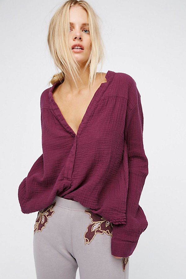 Free People Changing Horizons Pullover in Plum Purple-Free People-The Bugs Ear