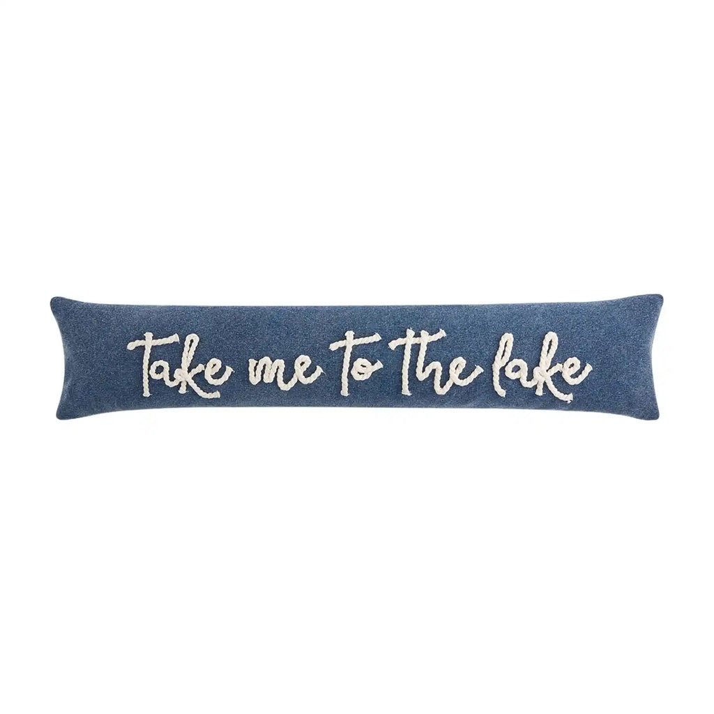 Take Me to the Lake Skinny Throw Pillow Mud Pie-Mud pie-The Bugs Ear