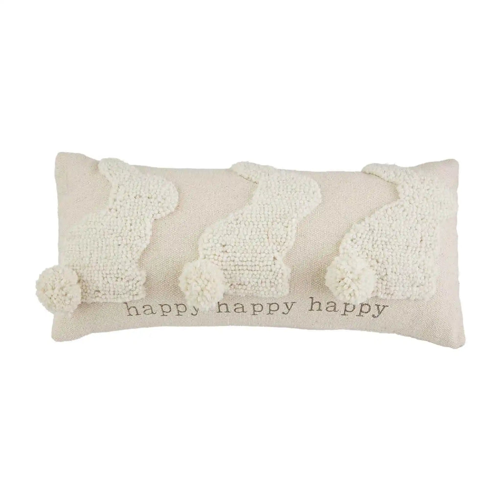 Happy Bunny Throw Pillow Mud Pie-Mud pie-The Bugs Ear