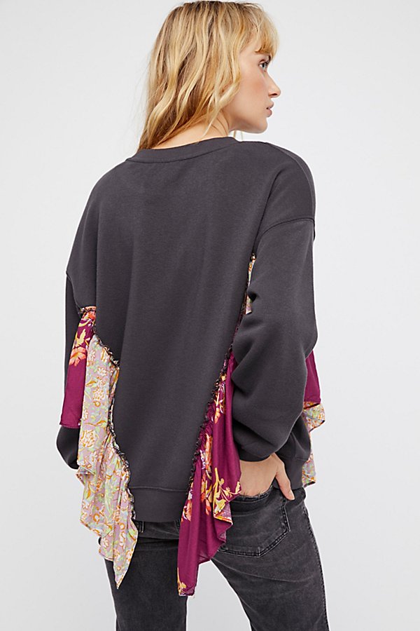 Free people floral clearance sweatshirt