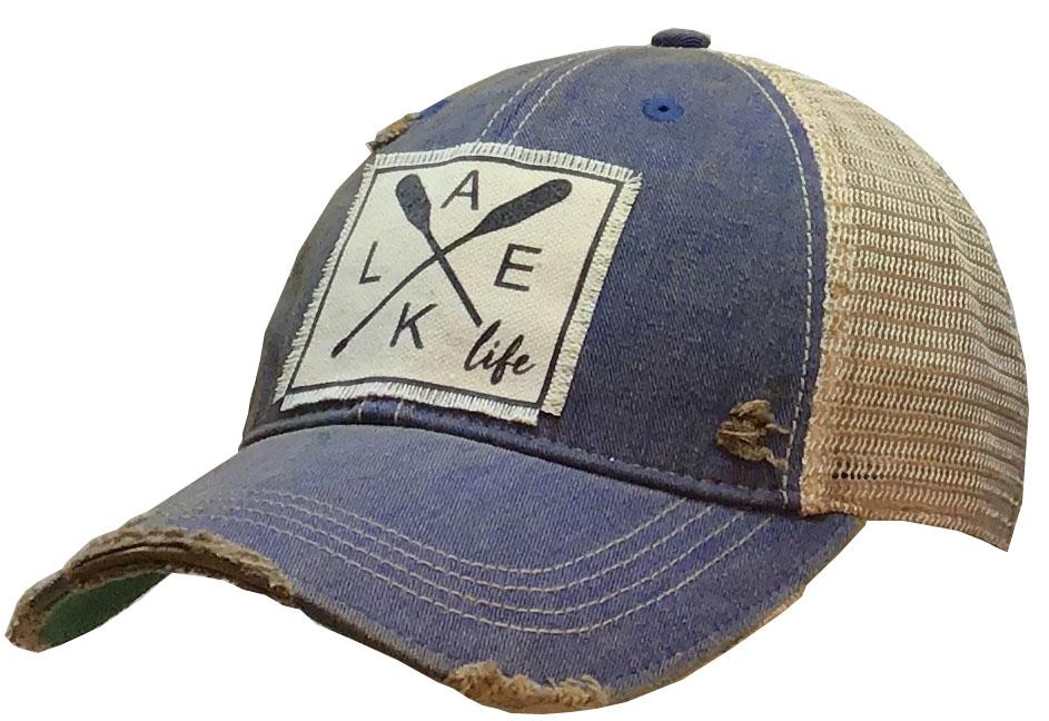 Lake Life Distressed Trucker Cap-Vintage Life-The Bugs Ear