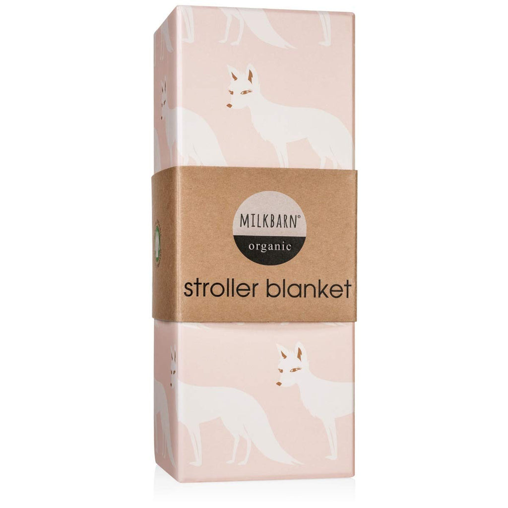 Milkbarn Organic Stroller Blanket Pink Fox-Milkbarn-The Bugs Ear