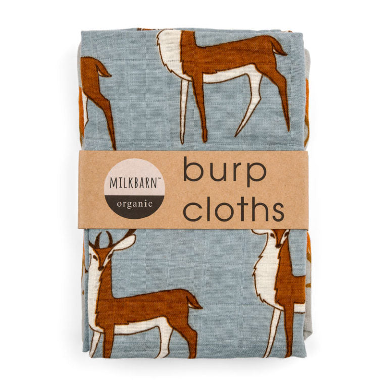 Milkbarn Organic Muslin Burp Cloths Buck Burp Cloth Set-Milkbarn-The Bugs Ear