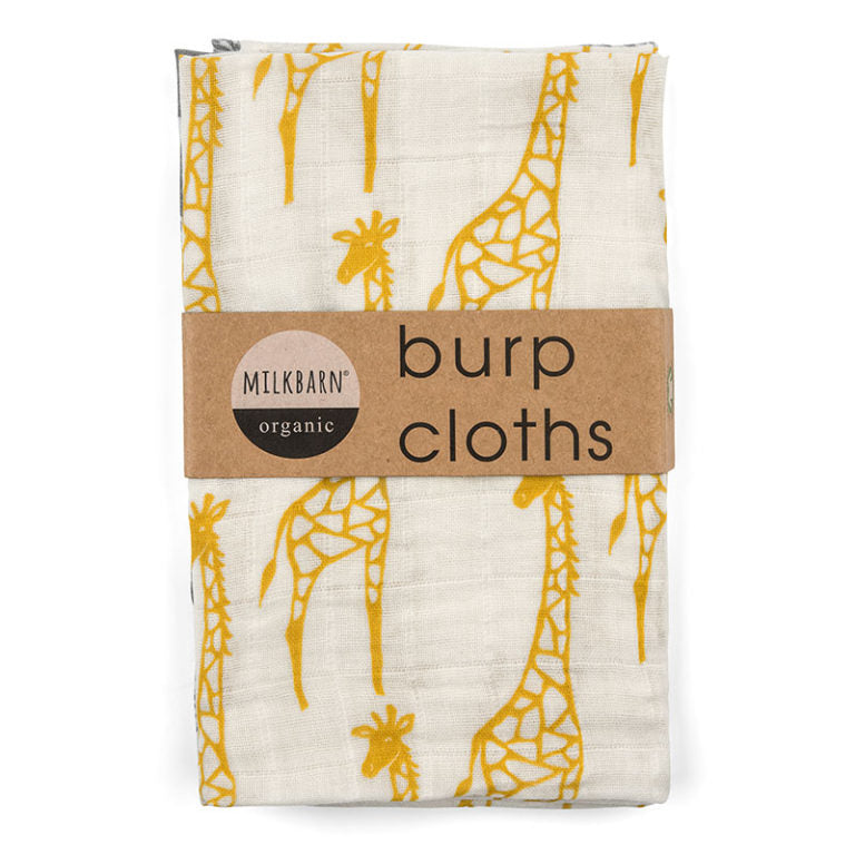 Milkbarn Organic Muslin Burp Cloths Giraffe Burp Cloth Set-Milkbarn-The Bugs Ear