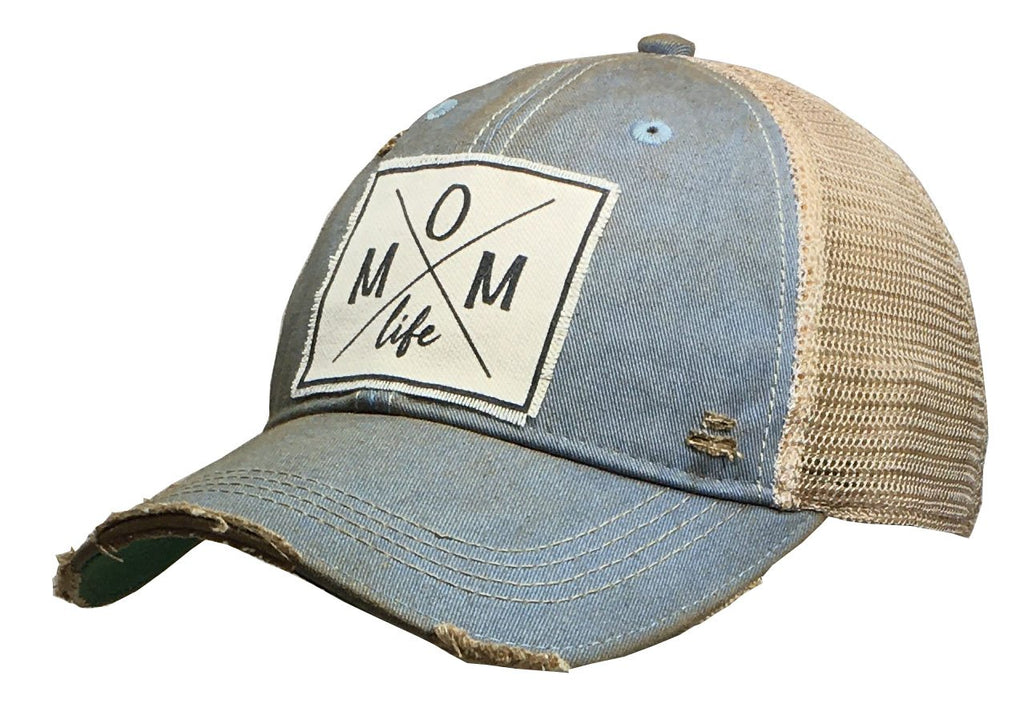 Mom Life Distressed Trucker Cap-Vintage Life-The Bugs Ear