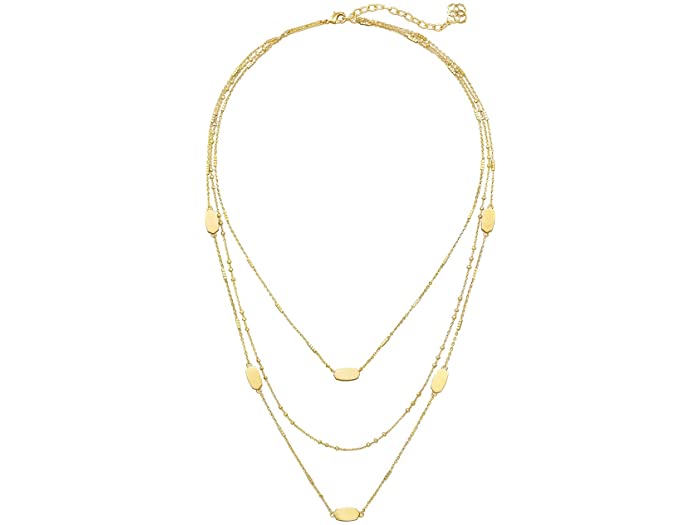 Kendra Scott Fern Triple Strand Necklace in Gold-Kendra Scott-The Bugs Ear