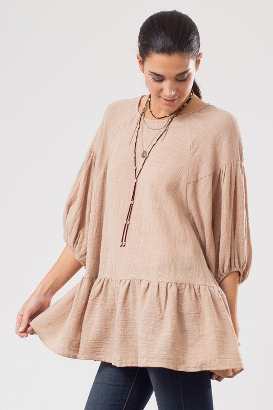 Go With The Flow Linen Top-Love In-The Bugs Ear