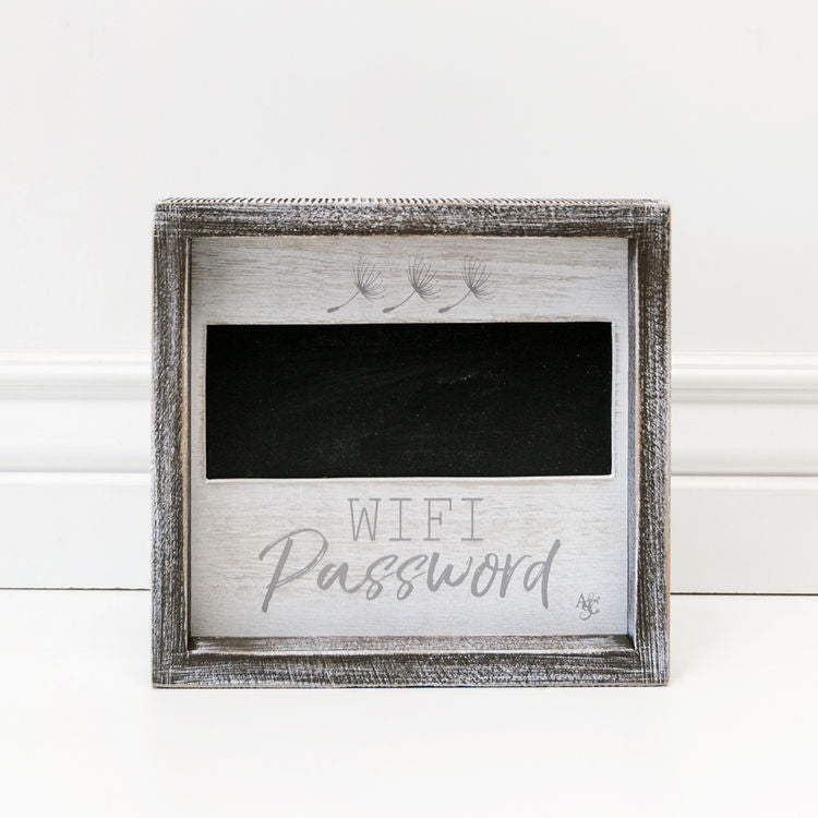 Wifi Password Wood Framed Sign with Chalkboard-Adams & Co.-The Bugs Ear