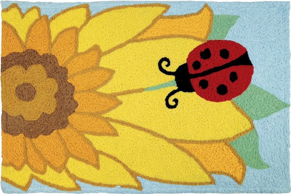 Jellybean Rug Ladybug on Sunflower-Jellybean-The Bugs Ear