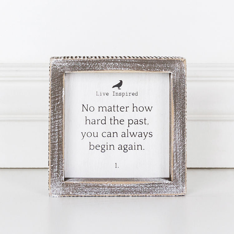 Live Inspired, No Matter How... Wood Framed Sign-Adams & Co.-The Bugs Ear