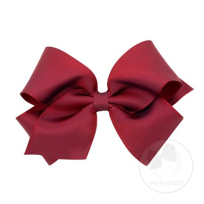 Wee Ones King Iridescent Taffeta Bow in Wine-Wee Ones-The Bugs Ear