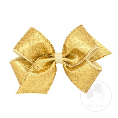Wee Ones King Gold Party Glitter Bow-Wee Ones-The Bugs Ear