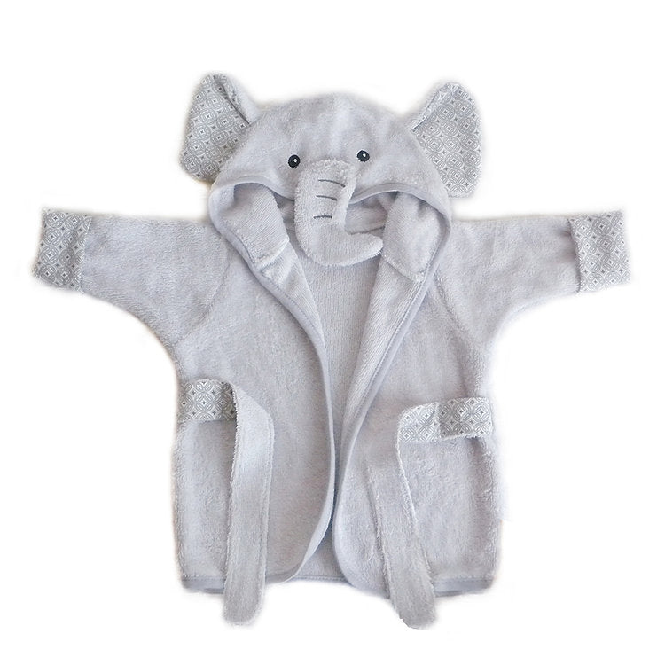 Elephant Bamboo Cotton Baby Robe-MonAmi Designs-The Bugs Ear