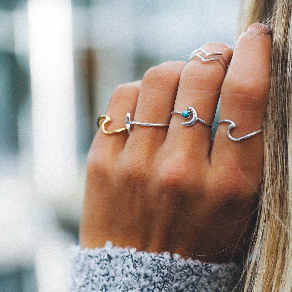 Pura Vida Silver Wave Ring-The Bugs Ear-The Bugs Ear