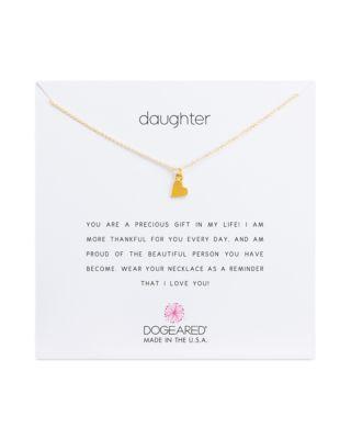 Dogeared Daughter Sideways Heart in Gold-Dogeared-The Bugs Ear