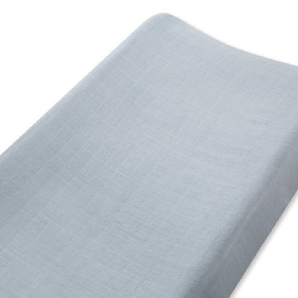 Aden and Anais Moonlight Solid Grey Bamboo Changing Pad Cover-Aden + Anias-The Bugs Ear