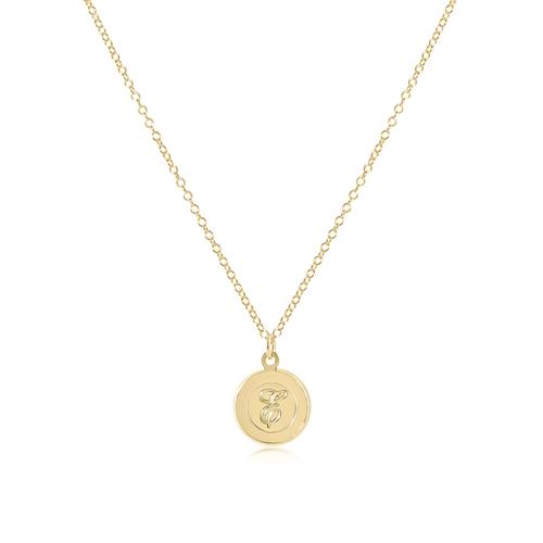 16" Necklace Gold - Respect Gold Disc Initials-Enewton-The Bugs Ear