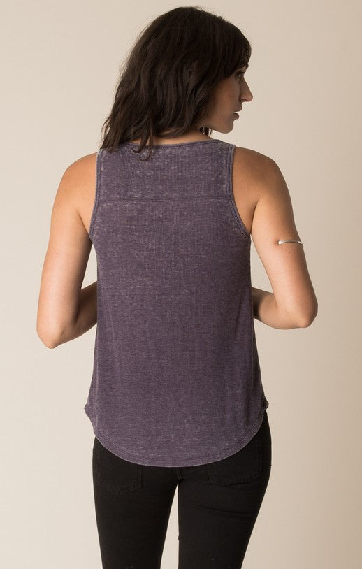 Play with Fire Lace Up Tank in Plum-White Crow-The Bugs Ear