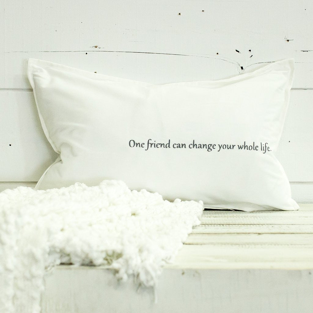 One Friend Can Change Your Whole Life Lumbar Pillow-Face to Face Designs-The Bugs Ear