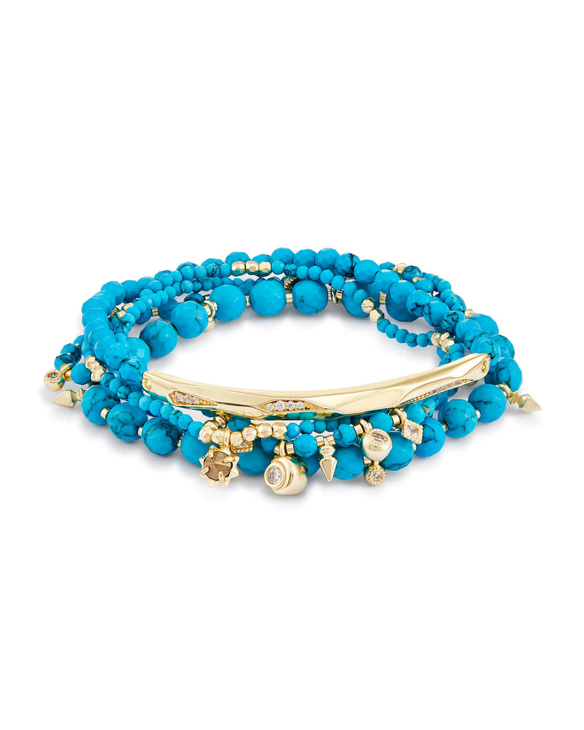 Kendra Scott Supak Beaded Bracelet Set In Turquoise-Kendra Scott-The Bugs Ear