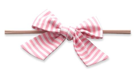 Baby Bling Big Cotton Bow Bubblegum Stripe-Baby Bling-The Bugs Ear