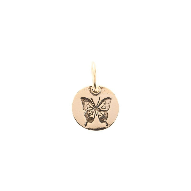 Benny and Ezra Small Circle Pendant Butterfly-Benny and Ezra-The Bugs Ear