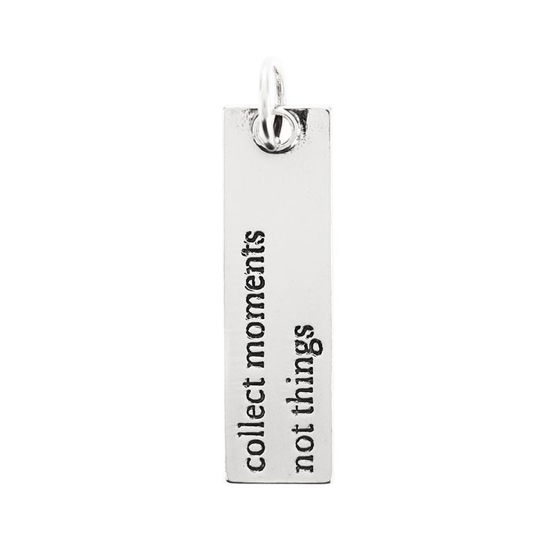 Benny and Ezra Large Bar Pendant "Collect Moments Not Things"-Benny and Ezra-The Bugs Ear
