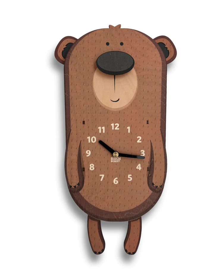 Linus the Bear Pendulum Clock-Birch Robot-The Bugs Ear